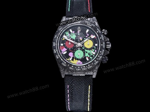Rolex Daytona DIW Carbon Motley Edition Chronograph Mens Watch,RL-06232