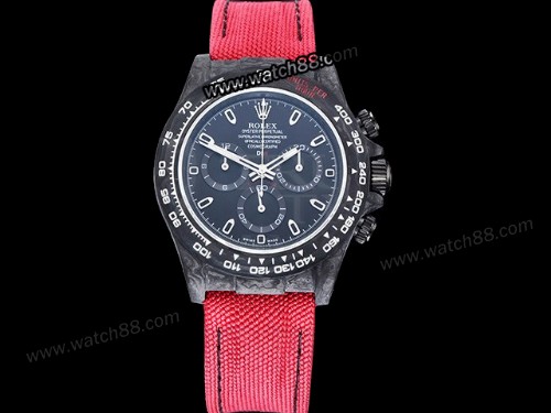 Rolex Daytona DIW Red Black Forged Carbon Edition Mens Watch,RL-06294