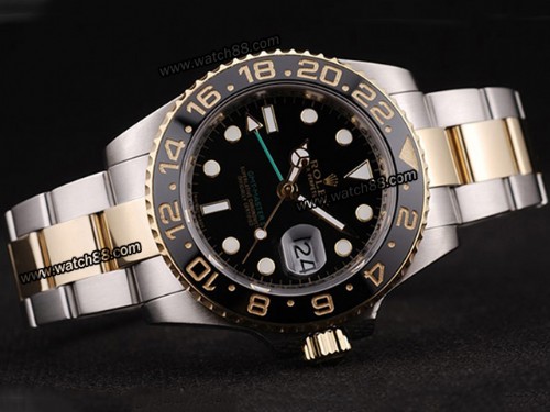 ROLEX GMT-MASTER II AUTOMATIC MENS WATCH WITH BLACK CERAMIC BEZEL-116713LN,ROL-464