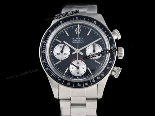 ROLEX PAUL NEWMAN  SWISS 7750 BLACK BEZEL BLACK,RL-06029