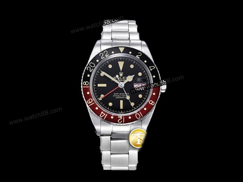 Rolex Vintage GMT 6542 No Crown Guard Automatic Men Watch,RL-05044