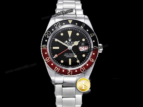 Rolex Vintage GMT 6542 No Crown Guard Automatic Men Watch,RL-05045
