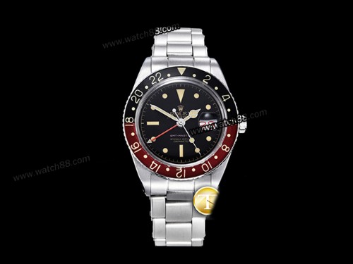 Rolex Vintage GMT 6542 No Crown Guard Automatic Men Watch,RL-05046