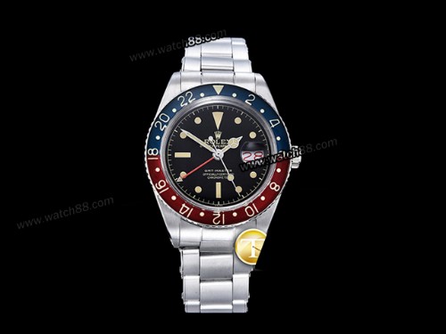 Rolex Vintage GMT 6542 No Crown Guard Automatic Men Watch,RL-05047