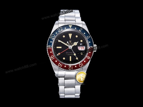 Rolex Vintage GMT 6542 No Crown Guard Automatic Men Watch,RL-05049