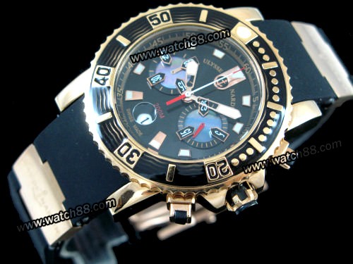 ULYSSE NARDIN MAXI MARINE DIVER CHRONOGRAPH MENS WATCH 8006-102-3A/92,UN-022