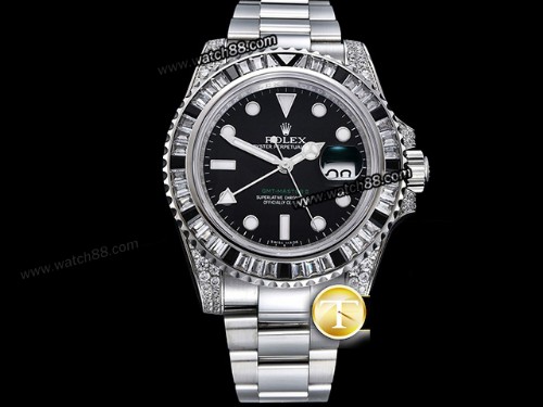 VR Factory Rolex GMT Master II 3186 Hour Hand Adjustable 904L Automatic Men Watch,RL-05050