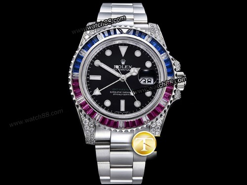 VR Factory Rolex GMT Master II 3186 Hour Hand Adjustable 904L Automatic Men Watch,RL-05051