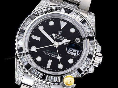 VR Factory Rolex GMT Master II 3186 Hour Hand Adjustable 904L Automatic Men Watch,RL-05053