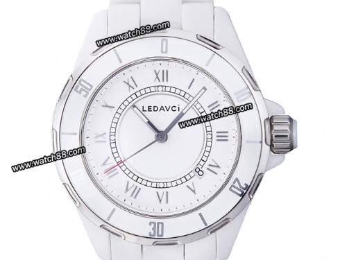White Ceramic Bezel Quartz Lady Watch,LD-005